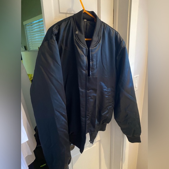 BEST EVER Vintage 70s 80s Rocky-style Embroidered Tiger Bomber Puff Black Jacket - Picture 2 of 6